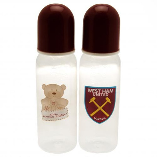 West Ham United FC 2 Pack Feeding Bottles