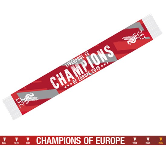Liverpool FC Champions Of Europe Scarf  RG