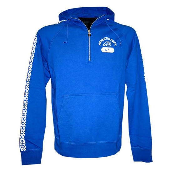 hoody full zipper - mens - blue