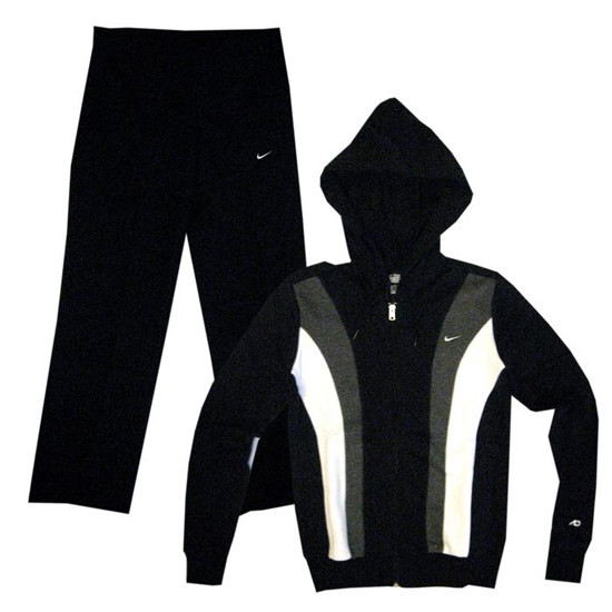 hooded training suit - womens - black