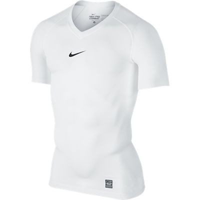 Nike Pro Combat short sleeve top - white