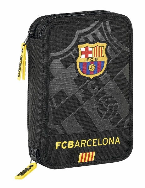 FC Barcelona pencil case filled 34 pieces black