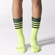 Adidas crew light weight socks - lime green