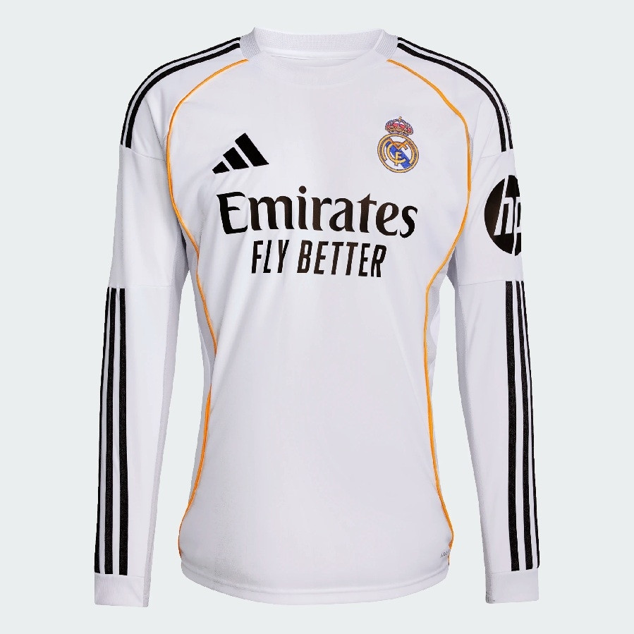 Real Madrid hjemme trøje Lange Ærmer 2025/26  - voksen