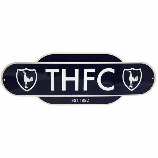 Tottenham Hotspur FC Colour Retro Sign - Front View