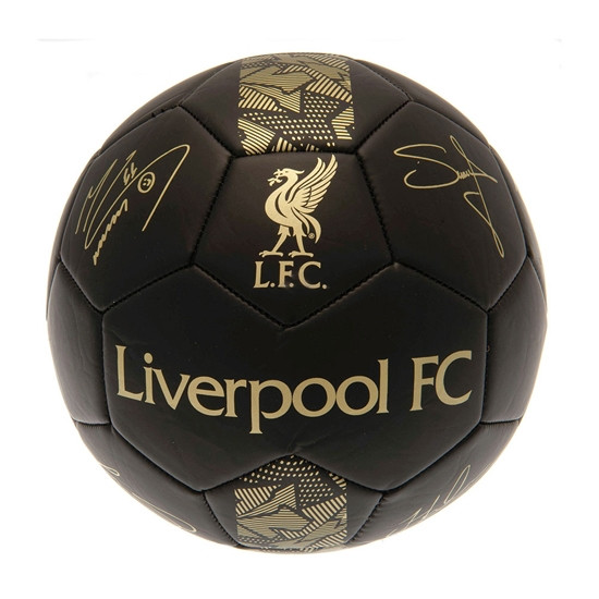 Liverpool FC Skill Ball Signature Gold PH on Grass Field