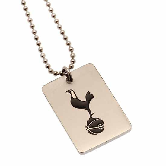 Tottenham Hotspur FC Engraved Dog Tag & Chain - Front View