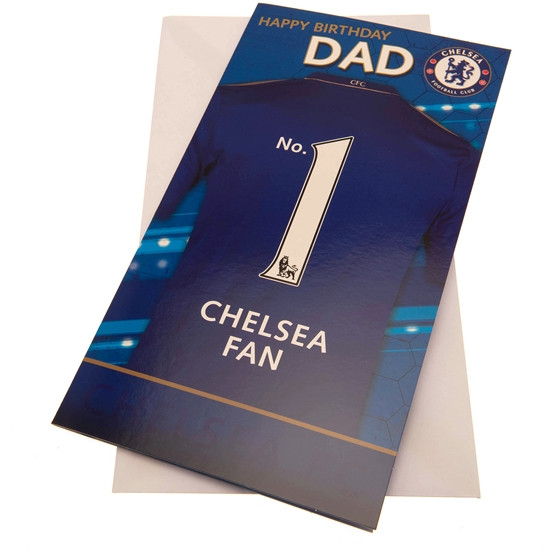 Chelsea FC Birthday Card Dad - Front View