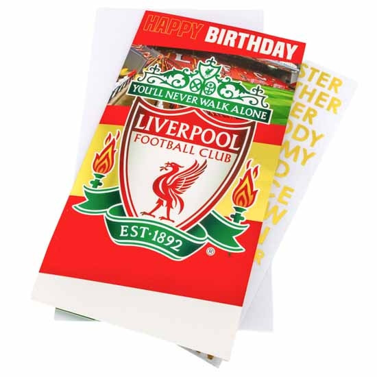 Liverpool FC Personalised Birthday Card - Front View