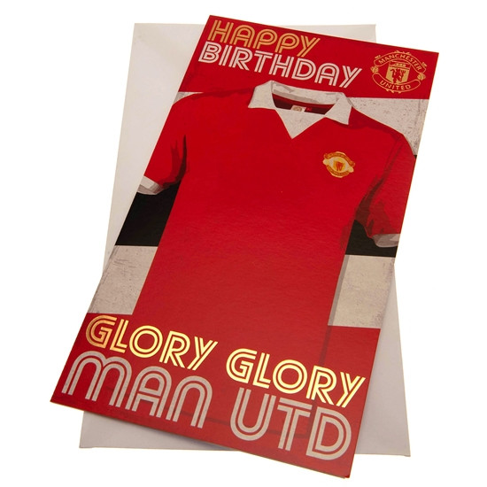 Front View - Manchester United FC Birthday Card Retro