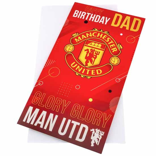 Manchester United FC Dad Birthday Card - Front View