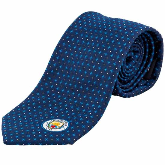 Manchester City FC Navy Blue Tie with Club Crest
