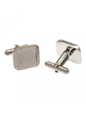 Manchester City FC Stainless Steel Cufflinks PT - Front View