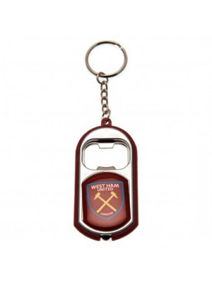 West Ham United FC Key Ring Torch Bottle Opener