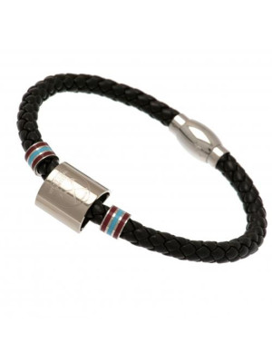West Ham United FC Colour Ring Leather Bracelet