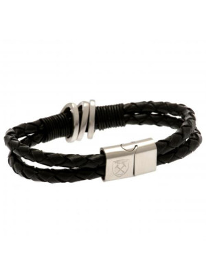 West Ham United FC Leather Bracelet