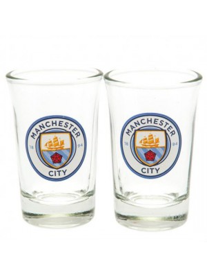 Manchester City FC 2 Pack Shot Glass Set