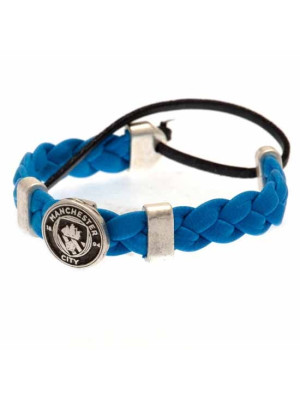 Manchester City FC PU Slider Bracelet with Club Crest