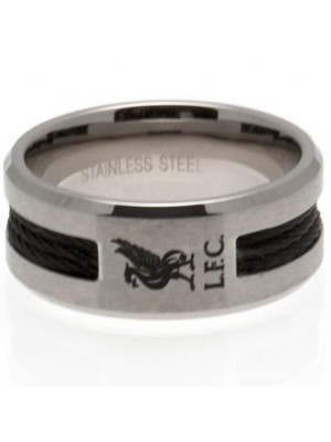 Liverpool FC Black Inlay Ring Large