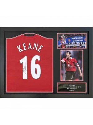 Manchester United FC Keane Signed Shirt Framed