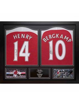 Arsenal FC Henry & Bergkamp Signed Shirt (Duo Framed)