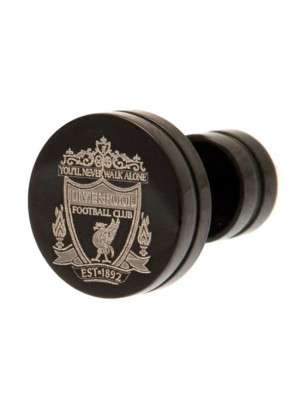 Liverpool FC Black IP Plated Stud Earring Front View