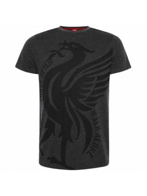 Liverpool FC Liverbird T Shirt Mens Charcoal M