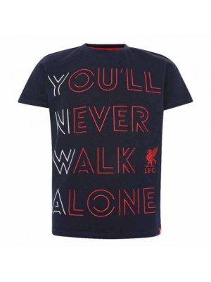 Liverpool FC YNWA T Shirt Junior Navy 7-8