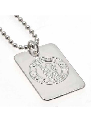 Chelsea FC Silver Plated Dog Tag & Chain