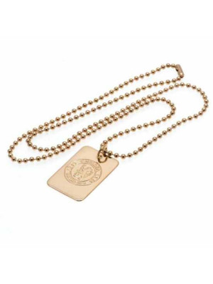 Chelsea FC Gold Plated Dog Tag & Chain