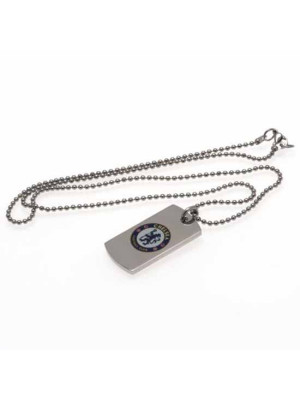 Chelsea FC Colour Crest Dog Tag & Chain