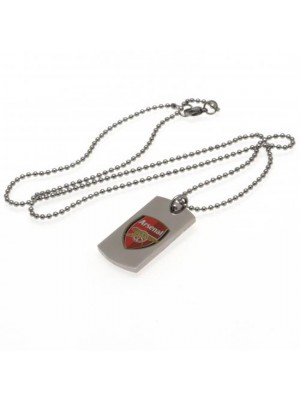 Arsenal FC Colour Crest Dog Tag & Chain