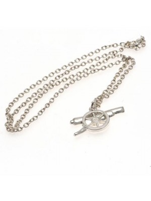Arsenal FC Silver Plated Pendant & Chain GN