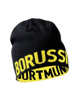 Dortmund beanie hat - reversible - black yellow