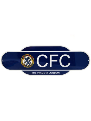 Chelsea FC Colour Retro Sign - Front View