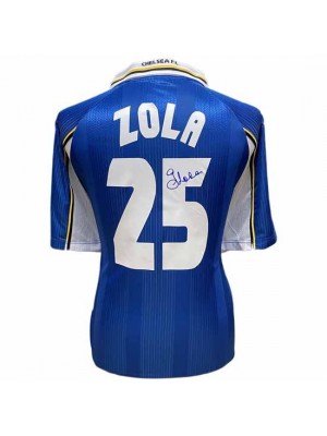 Chelsea FC 1998 Uefa Cup Winners Cup Final Zola Signed Shirt
