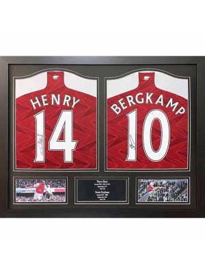 Arsenal FC Henry & Bergkamp Signed Shirt (Duo Framed)