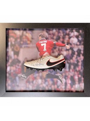 Manchester United FC Cantona Signed Boot (Framed)
