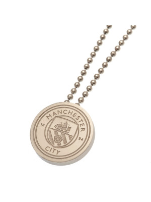 Manchester City FC Stainless Steel Pendant & Chain - Front View