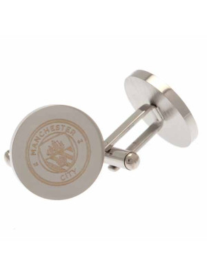 Manchester City FC Stainless Steel Round Cufflinks - Main Product Image