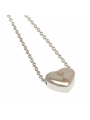 Tottenham Hotspur FC Stainless Steel Heart Necklace - Front View