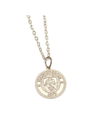 Front View of Manchester City FC Silver Plated Pendant