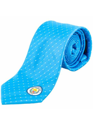 Manchester City FC Sky Blue Tie with Club Crest
