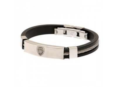 Arsenal armbånd silicone - Silver Inlay Silicone Bracelet