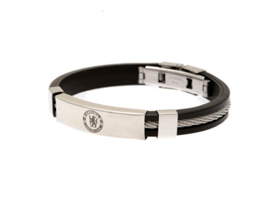 Chelsea armbånd - CFC Silver Inlay Silicone Bracelet