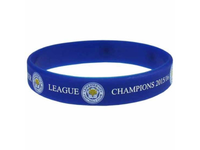 Leicester City armbånd - L-FC Silicone Wristband Champions