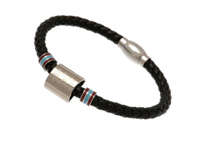 West Ham armbånd - Colour Ring Leather Bracelet