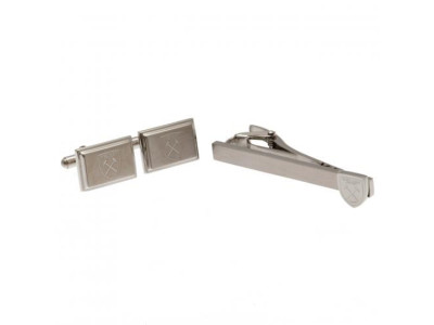 West Ham slipsenål manchetknap - Tie Slide & Cufflink Set