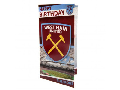 West Ham fødselsdagskort - Birthday Card