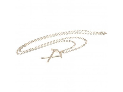 West Ham kæde og skilt - Silver Plated Pendant & Chain HM